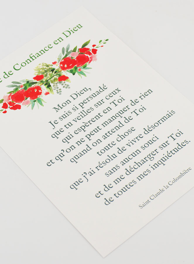 Carte de Prière Grand Format - Prière de Confiance en Dieu (pic 3)