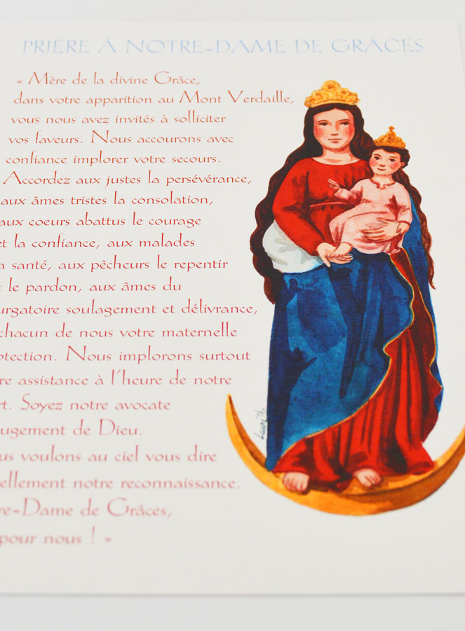 Carte de Prière Grand Format - Notre Dame des Grâces (pic 2)