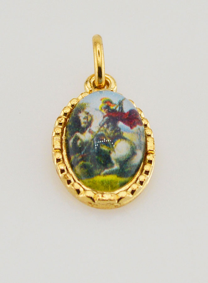 Médaille Bord Torsadé 15mm - Saint Georges (pic 2)