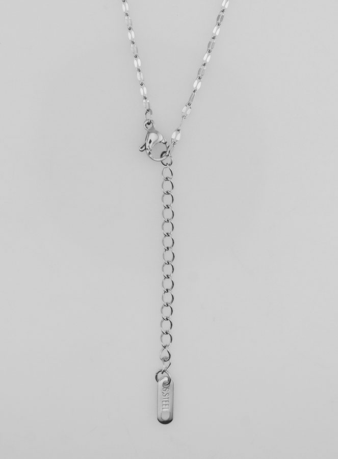 Chaîne Argentée Maille Sequin - 50cm (pic 4)