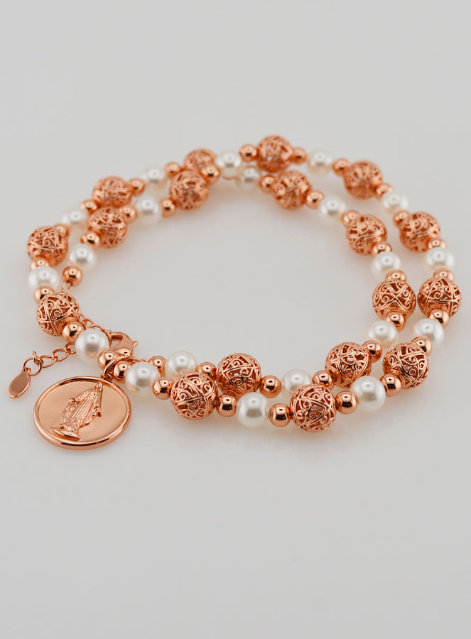 Collier Religieux Perles & Médaille Marie (pic 4)