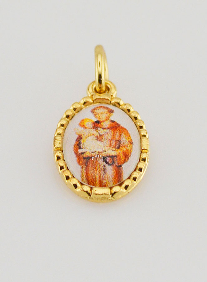 Médaille Bord Torsadé 15mm - Saint Antoine (pic 2)