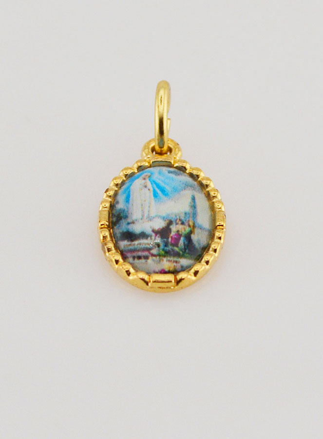 Médaille Bord Torsadé 15mm - Notre Dame de Fatima (pic 2)