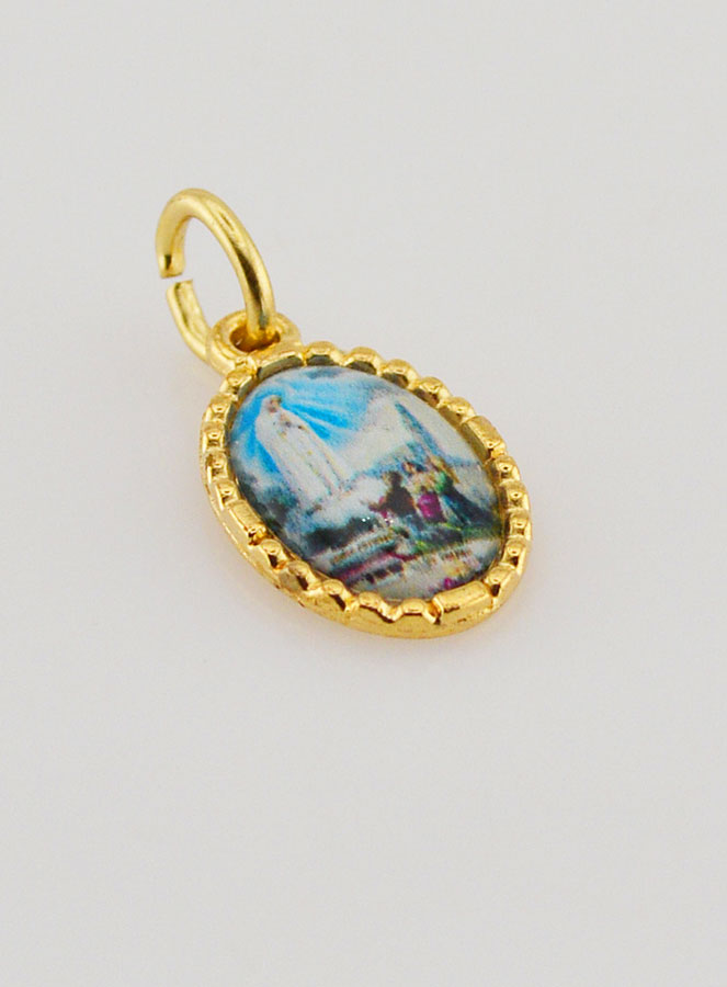 Médaille Bord Torsadé 15mm - Notre Dame de Fatima (pic 3)