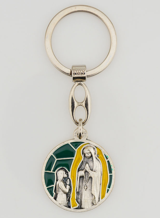 Porte-clés Émail Apparitions de Lourdes (pic 1)