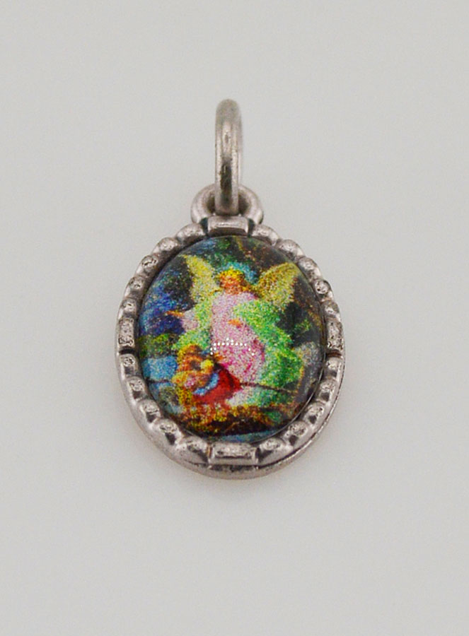 Médaille Bord Torsadé 15mm - Ange Gardien (pic 2)