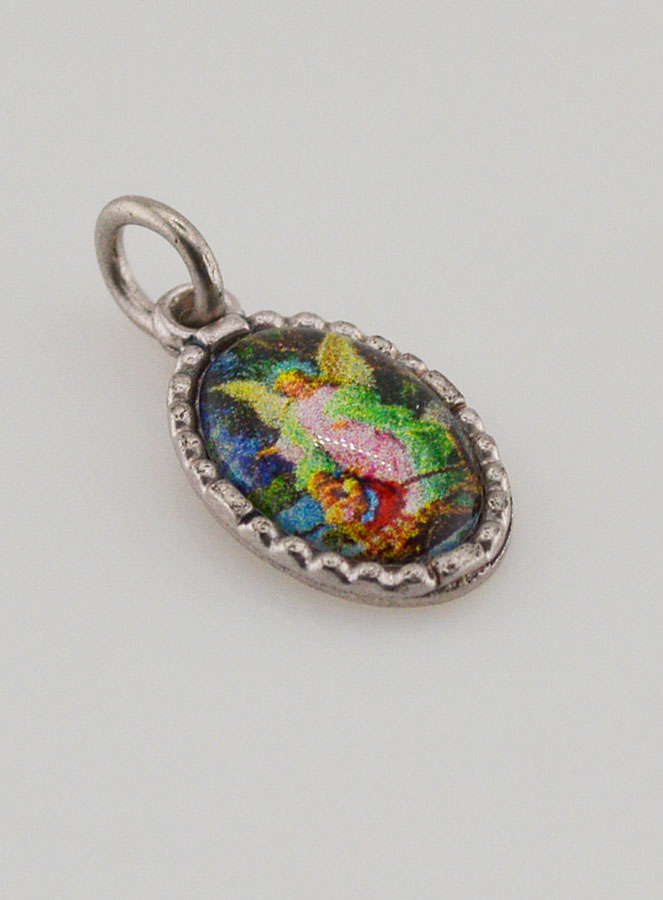 Médaille Bord Torsadé 15mm - Ange Gardien (pic 3)