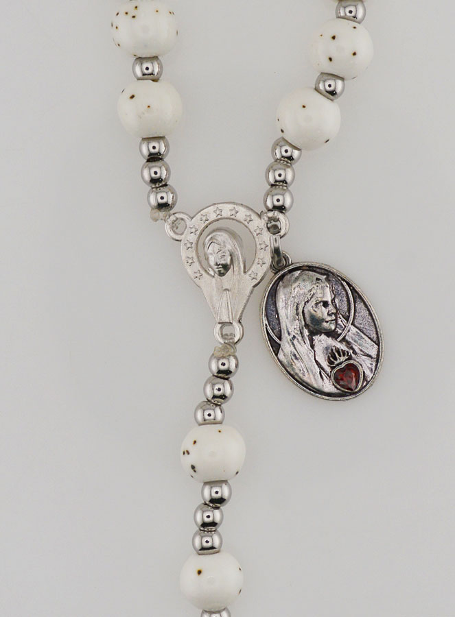 Chapelet Élastique en Céramique - Sacré Coeur de Marie (pic 4)