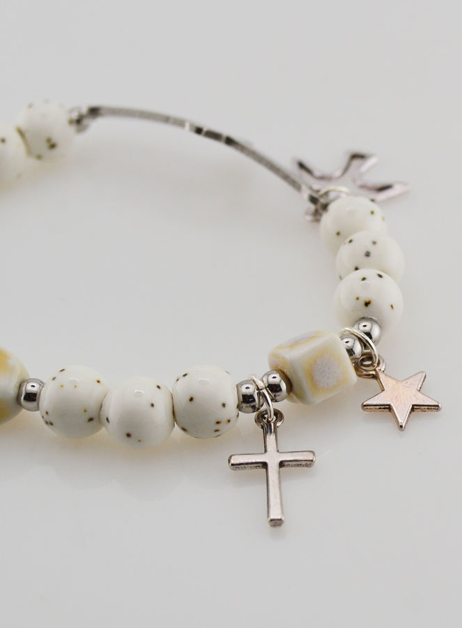 Bracelet en Céramique - Sacré Coeur de Marie (pic 3)