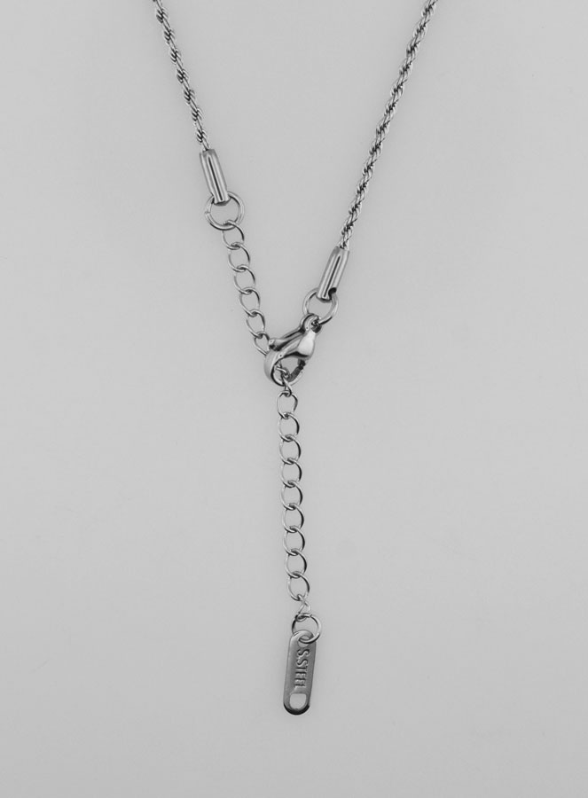 Chaîne Argentée Maille Torsadée - 60cm (pic 4)