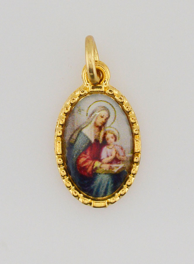 Médaille Bord Torsadé 15mm - Sainte Anne (pic 1)