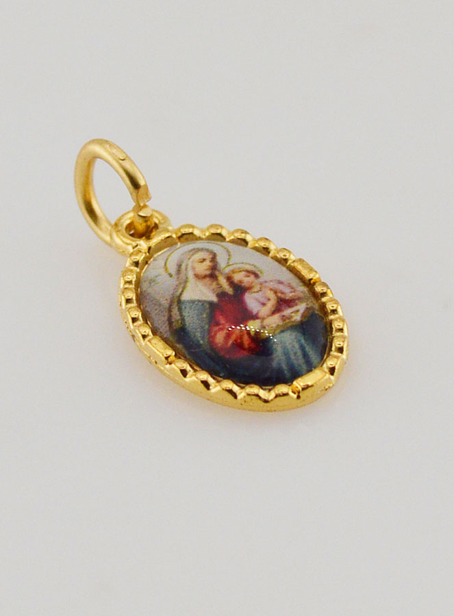 Médaille Bord Torsadé 15mm - Sainte Anne (pic 3)
