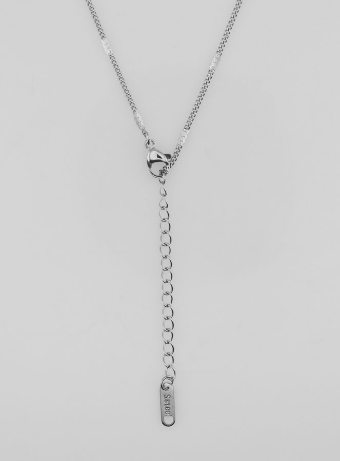 Chaîne Argentée Maille Gourmette Fantaisie - 50cm (pic 4)
