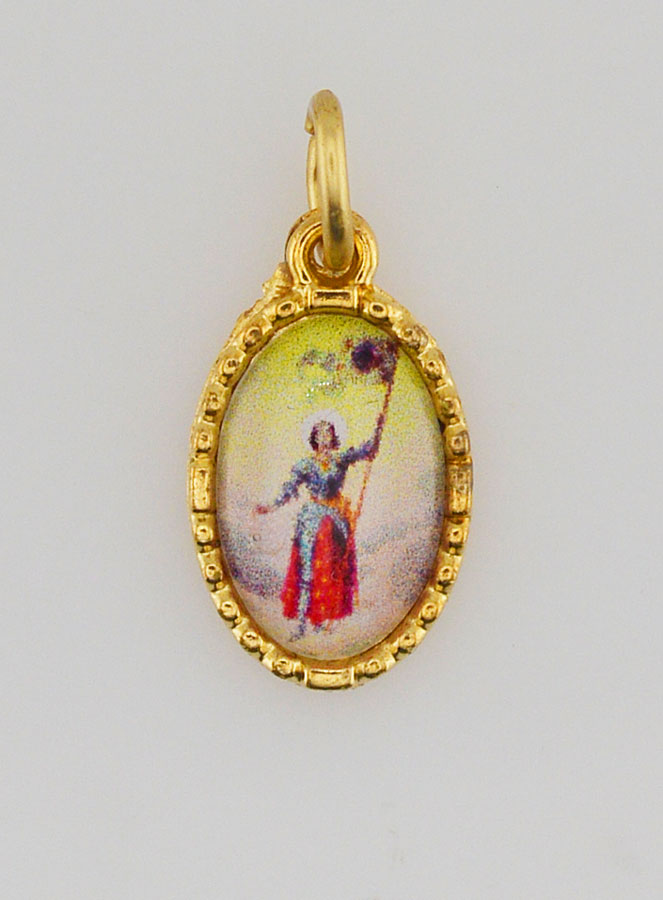 Médaille Bord Torsadé 15mm - Sainte Jeanne d'Arc (pic 1)