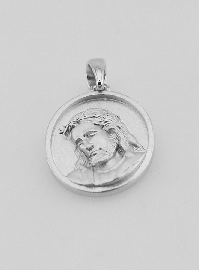 Médaille de Jésus en Argent 925 - 16mm (pic 2)