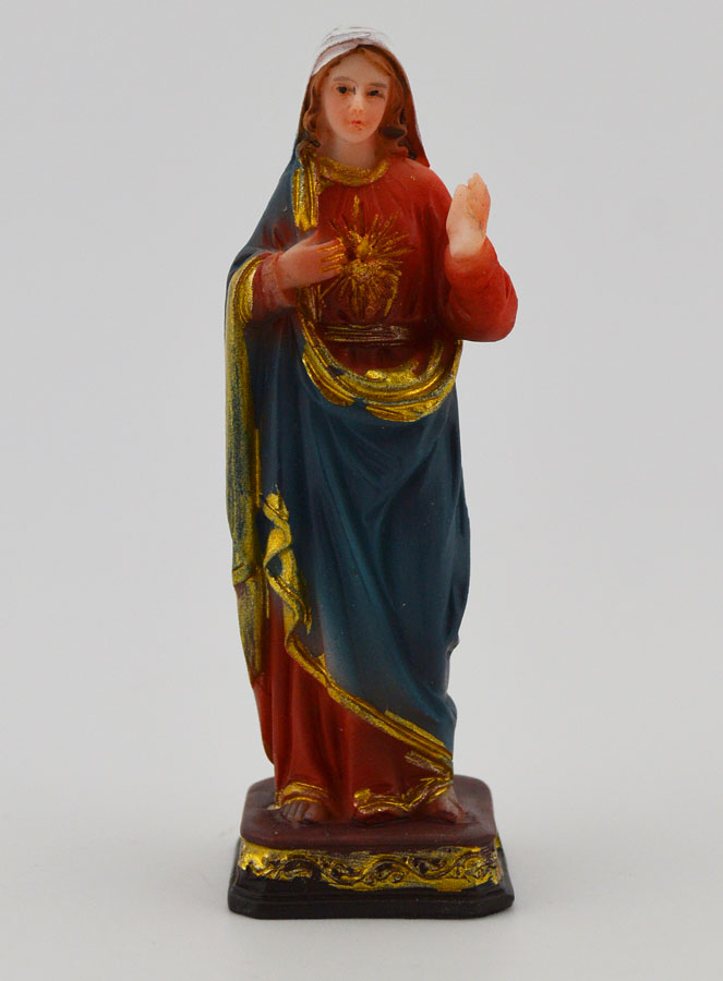 Statue Religieuse Sacré-Coeur de Marie 8cm (pic 1)
