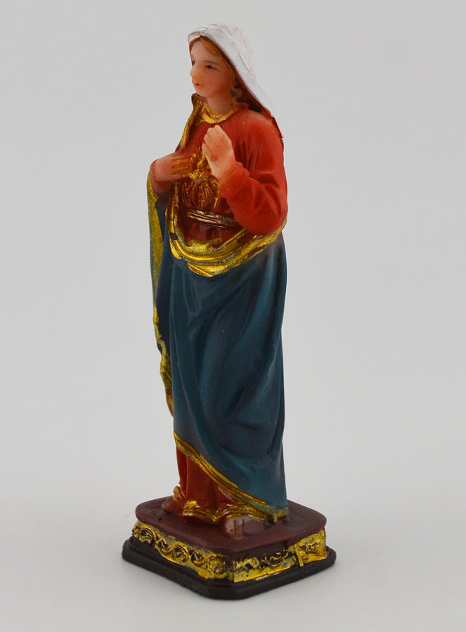 Statue Religieuse Sacré-Coeur de Marie 8cm (pic 2)