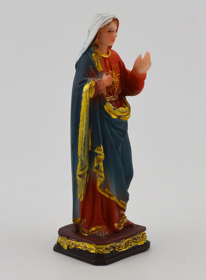 Statue Religieuse Sacré-Coeur de Marie 8cm (pic 3)