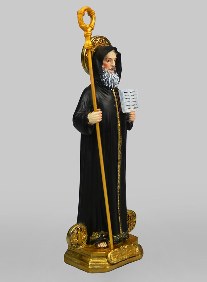 Statue Saint Benoît et Médaille - 20cm (pic 3)