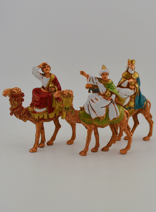 Santons Rois Mages sur Chameau - 6 cm (pic 1)
