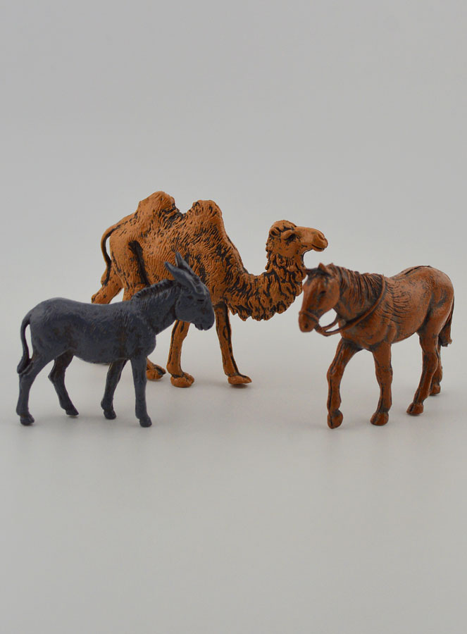 Santons Chameau, Cheval & Âne - 6 cm (pic 1)
