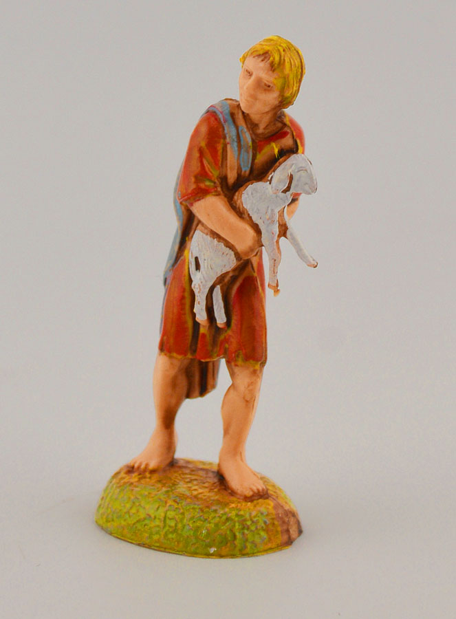 Santon Berger Portant sa Brebis - 6 cm (pic 2)