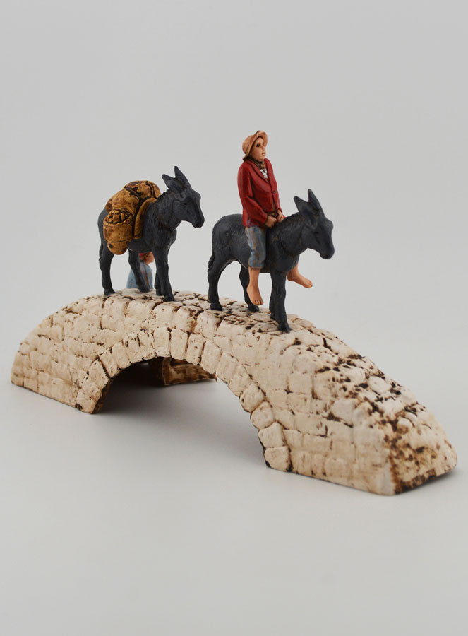 Santon Ânes sur Pont - Hauteur 6 cm (pic 4)