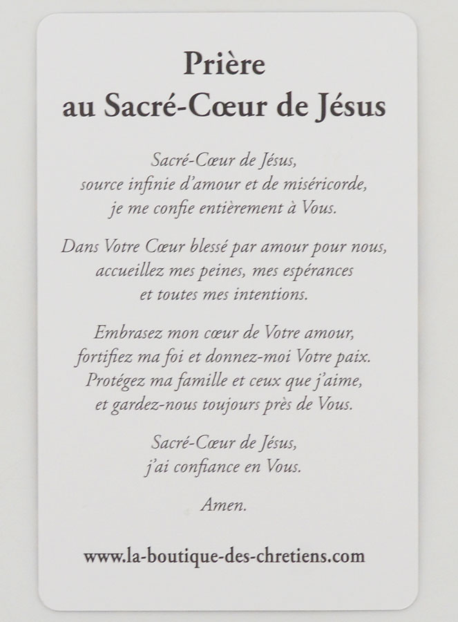 Carte de Prière Vitrail - Sacré Coeur de Jésus (pic 4)