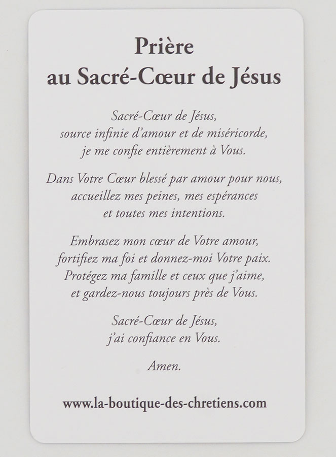 Lot de 10 Cartes de Prière Vitrail - Sacré Coeur (pic 4)