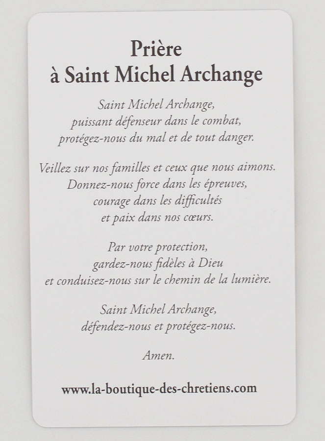 Lot de 10 Cartes de Prière Vitrail - Saint Michel (pic 4)