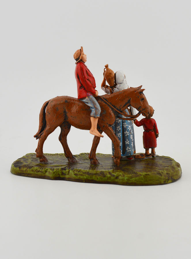 Santon Homme à Cheval & Famille - 6 cm (pic 4)