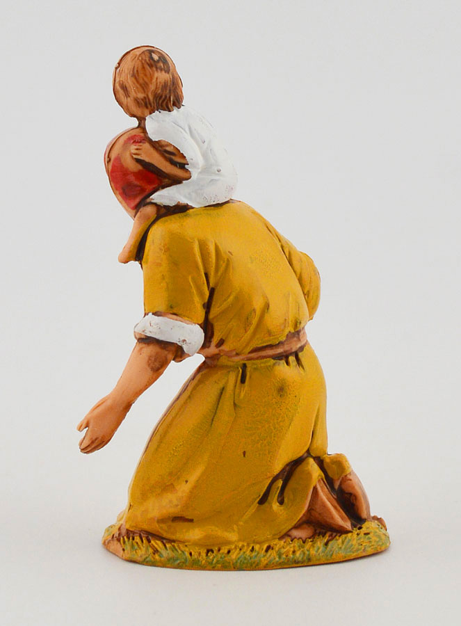 Santon Mendiante et son Enfant - 6 cm (pic 4)