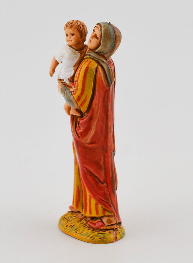 Santon Femme Portant son Enfant - 6 cm (pic 2)