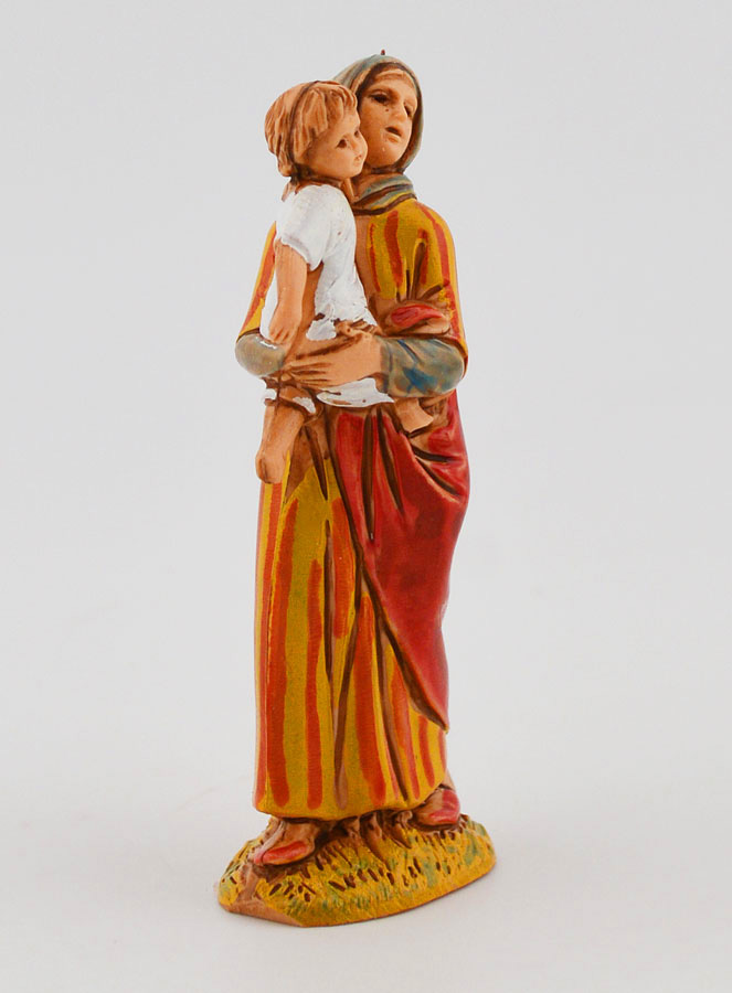 Santon Femme Portant son Enfant - 6 cm (pic 3)