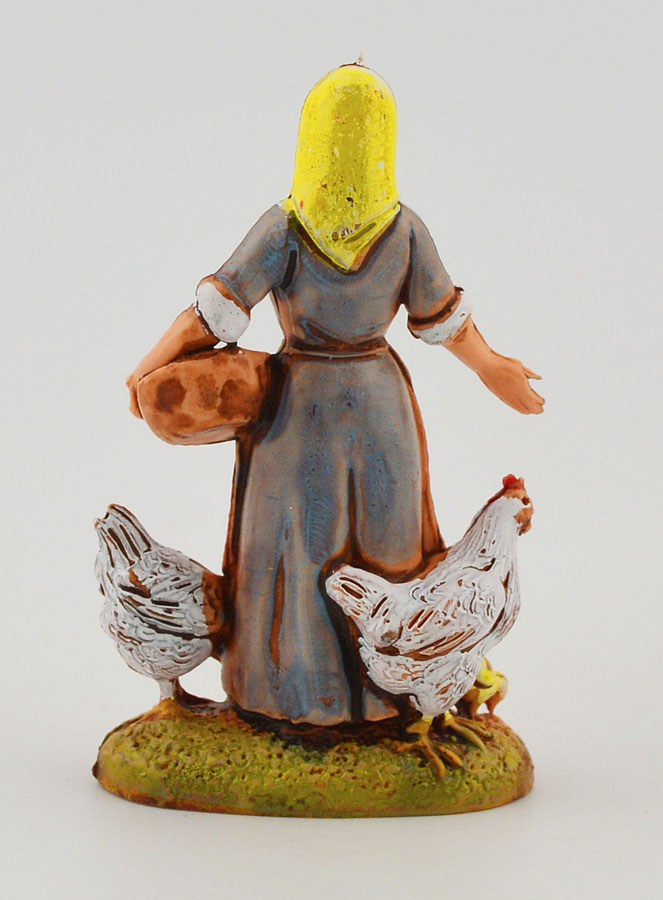 Santon Fermière et ses Poules - 6 cm (pic 4)