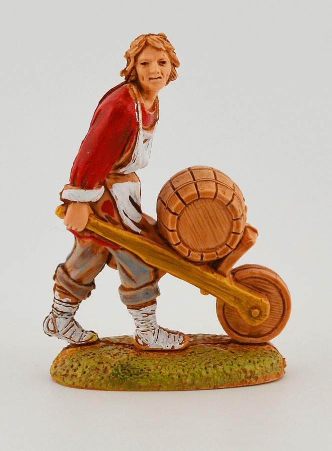 Santon Tonnelier et son Chariot - 6 cm (pic 1)