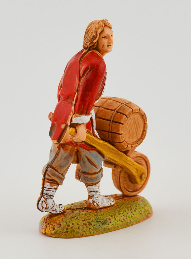 Santon Tonnelier et son Chariot - 6 cm (pic 2)