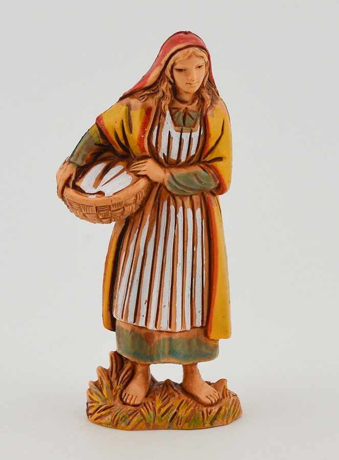 Santon Femme au Panier de Linge - 6 cm (pic 1)