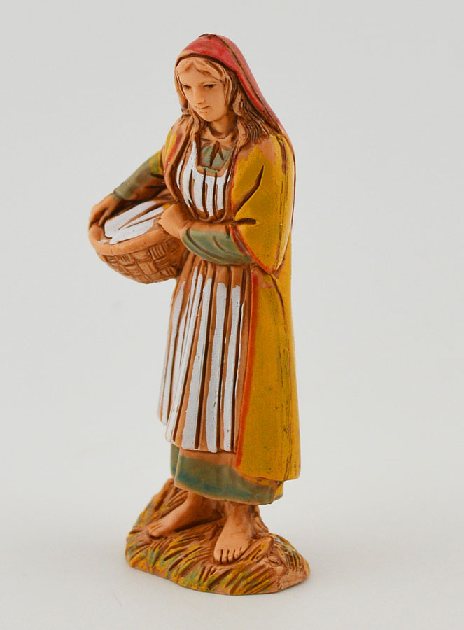 Santon Femme au Panier de Linge - 6 cm (pic 2)