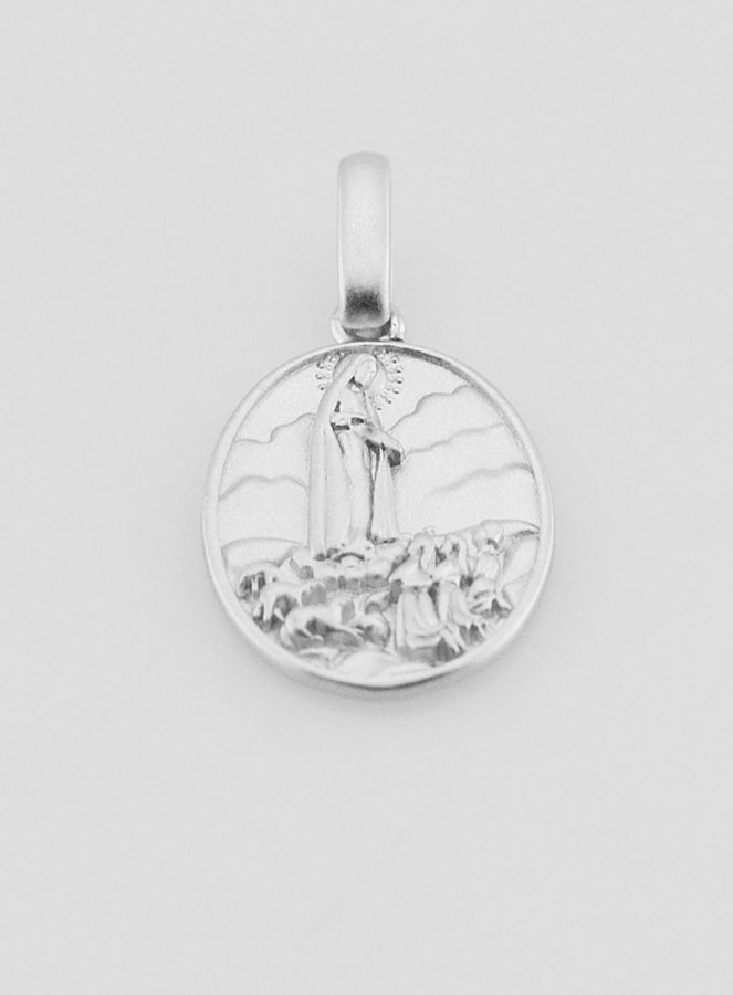 Médaille Notre Dame de Fatima en Argent - 16mm (pic 2)