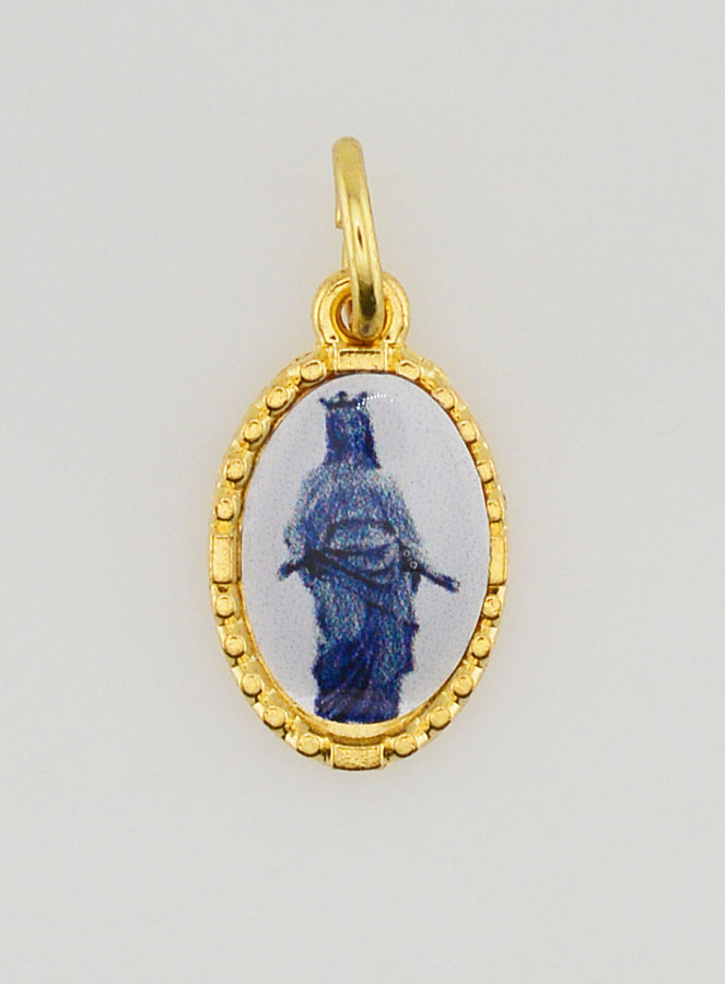 Médaille Bord Torsadé 15mm - Vierge Noire (pic 1)