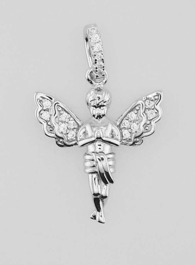 Pendentif Ange-Gardien en Argent - 23mm (pic 1)