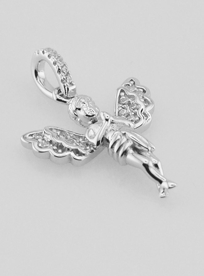 Pendentif Ange-Gardien en Argent - 23mm (pic 3)