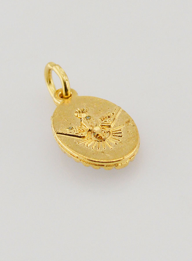 Médaille Bord Torsadé 15mm - Pape François (pic 4)