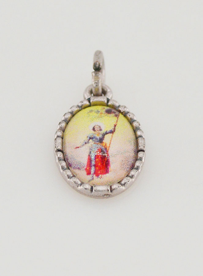 Médaille Bord Torsadé 15mm - Sainte Jeanne d'Arc (pic 2)
