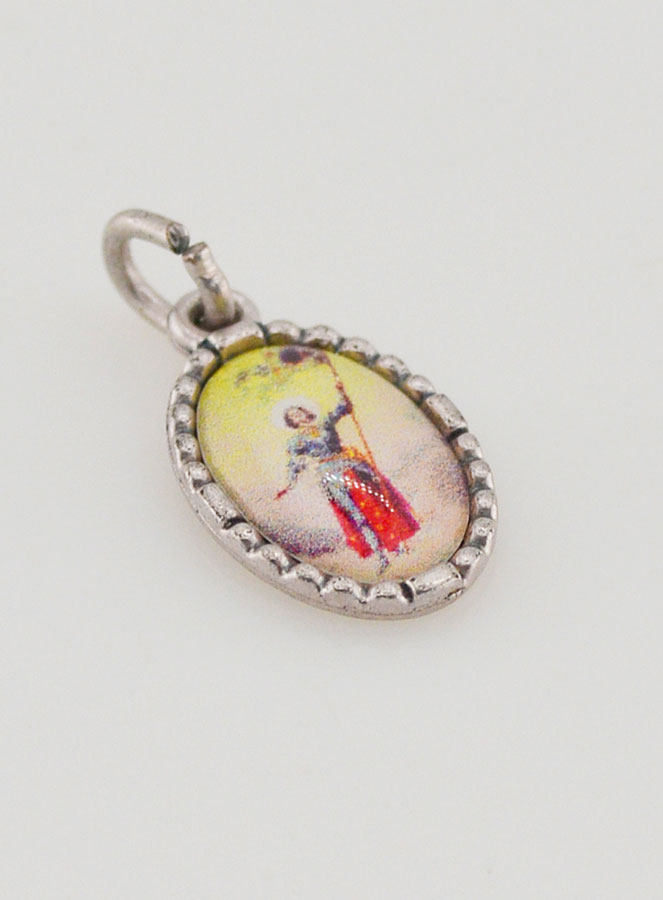 Médaille Bord Torsadé 15mm - Sainte Jeanne d'Arc (pic 3)