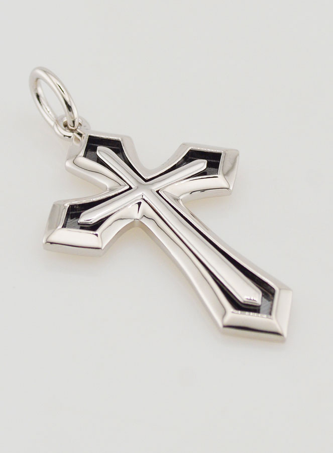 Pendentif Croix Gothique - 4cm (pic 3)
