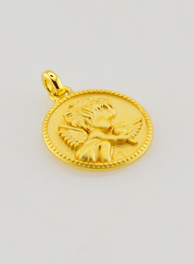 Médaille Ange Gardien & Colombe - 12mm (pic 3)