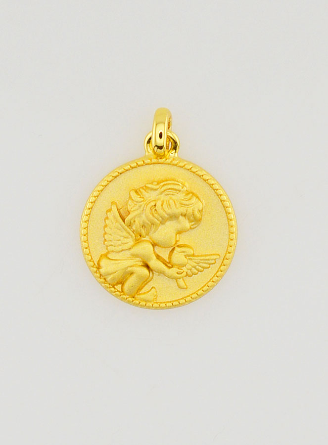 Médaille de Baptême Ange Gardien - 12mm (pic 1)