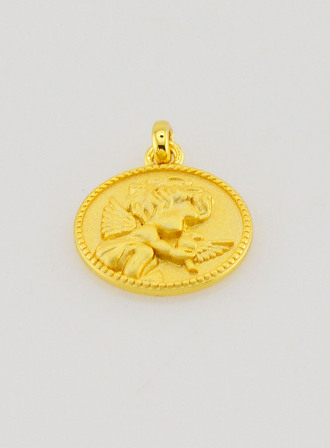 Médaille de Baptême Ange Gardien - 12mm (pic 2)
